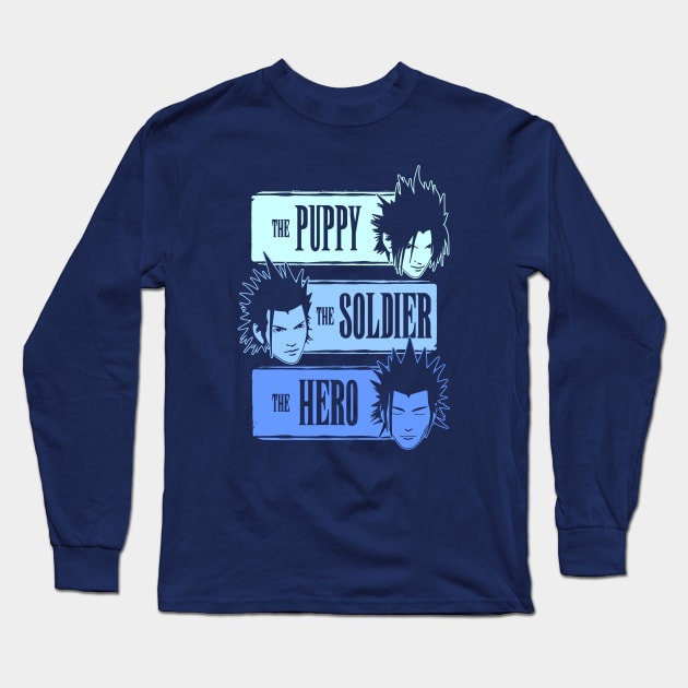 The Puppy, the Soldier and the Hero Long Sleeve T-Shirt by alvitef